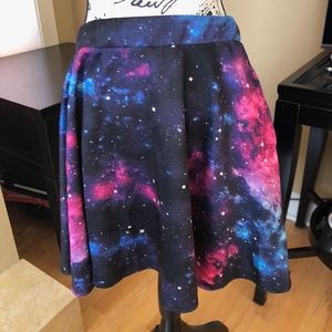 Hot Topic Galaxy Print Circle Skirt